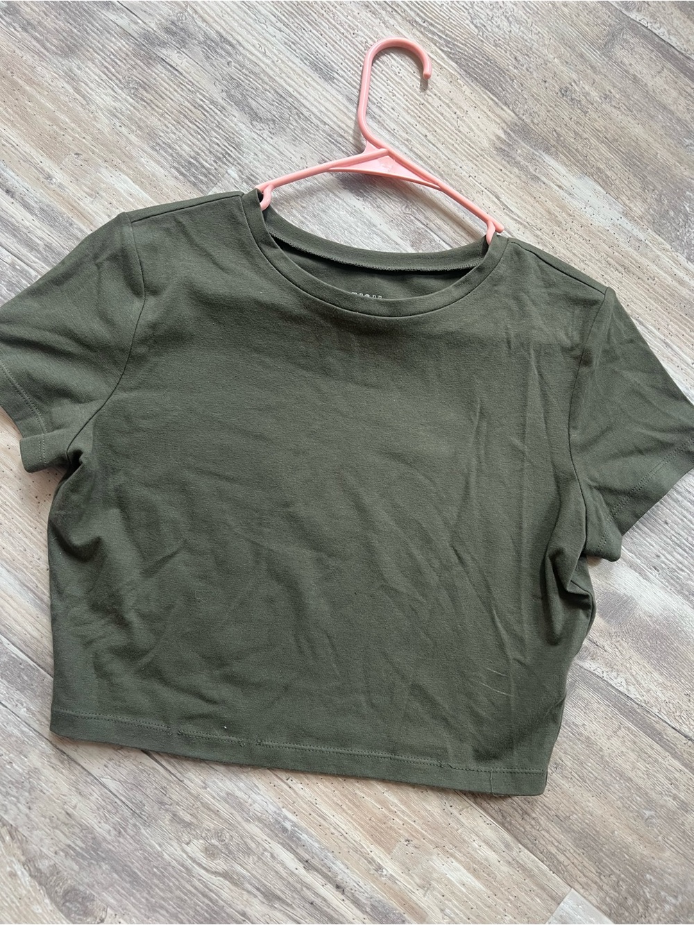 wild fable Olive Green Cropped Crew Tee